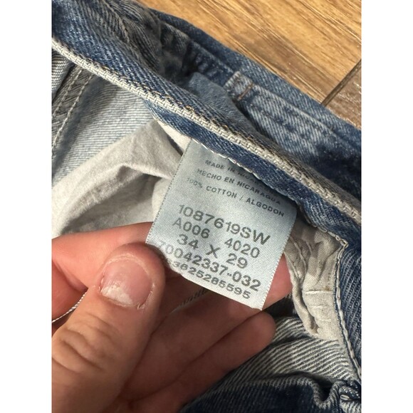 Wrangler Rustler Men's Regular Fit Jeans Size 34x27 Dark Blue Denim - Picture 5 of 7